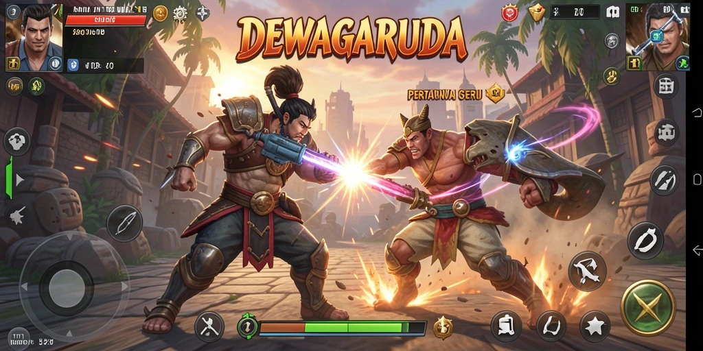 Tangkapan layar dari gameplay seru DEWAGARUDA.