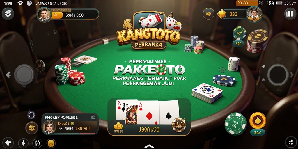 Screenshot gameplay KANGTOTO menampilkan serunya permainan Poker online.