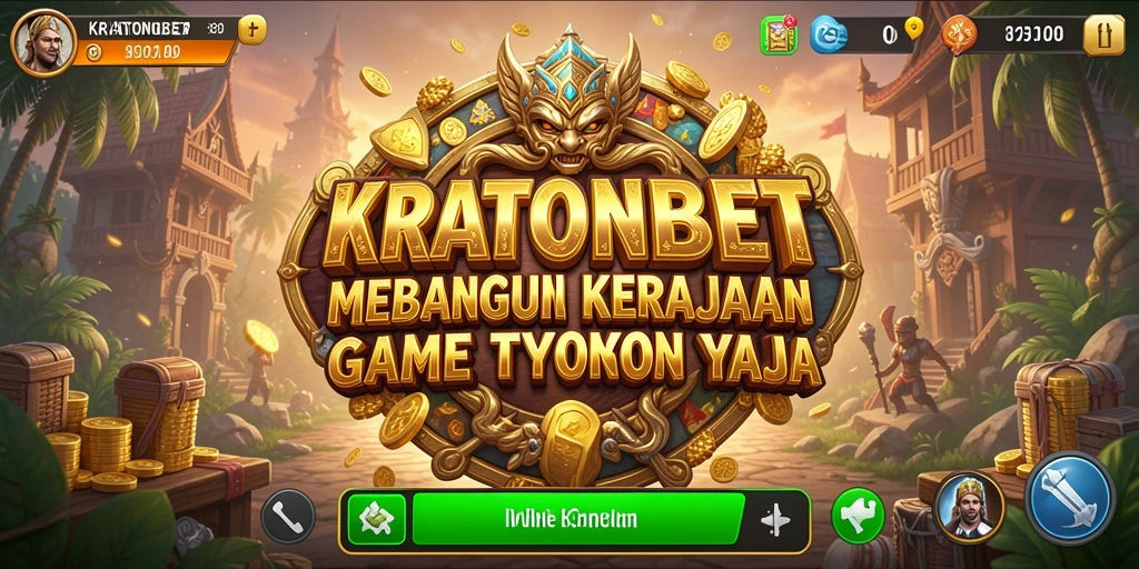Screenshot gameplay KRATONBET yang menampilkan kerajaan yang dibangun.