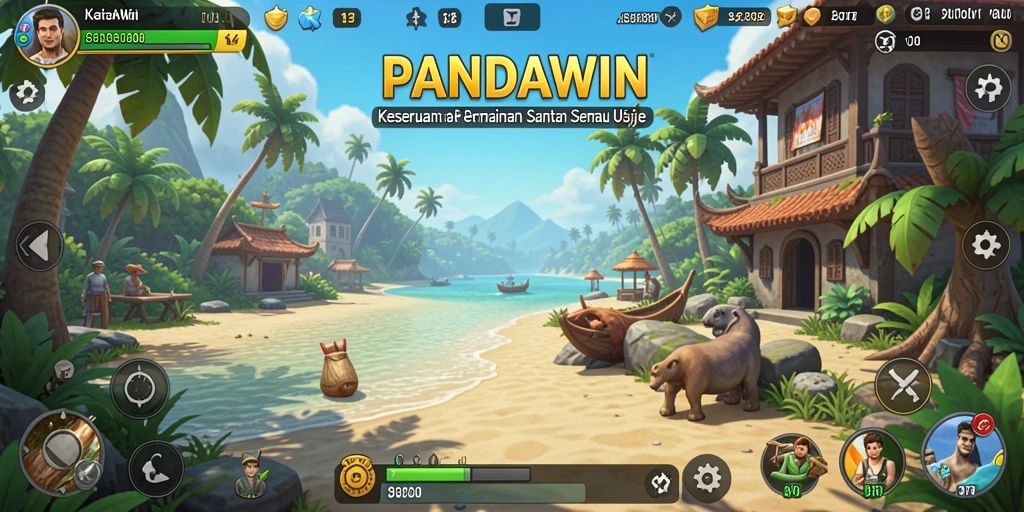 Tampilan gameplay seru dan menarik dari PANDAWIN.