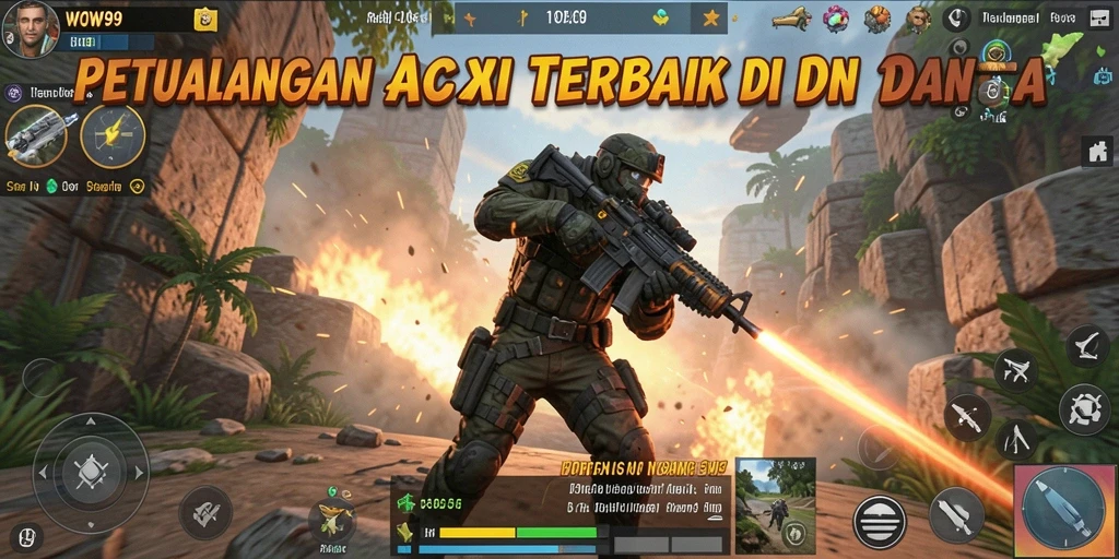 Tampilan penuh aksi dari gameplay WOW99 yang mendebarkan.